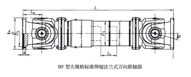  BF型大规格标准伸缩法兰式万向联轴器