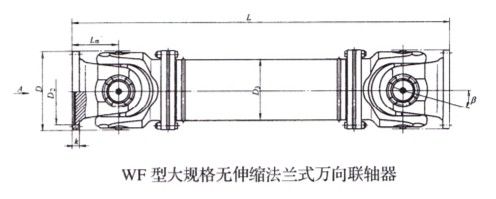 WF型大规格无伸缩法兰式万向联轴器